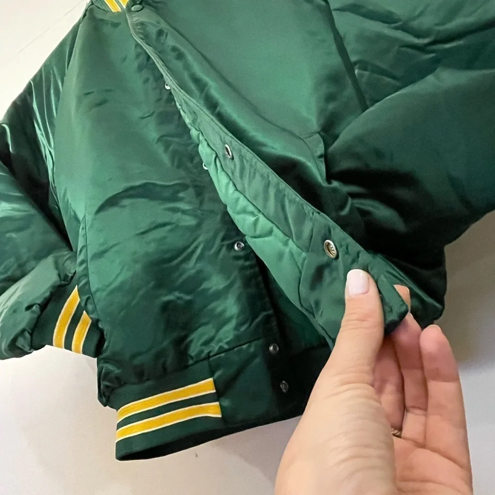 𝅺medium Satin varsity jacket coat Starter like Chalkline vintage 80s retro 90s - Picture 7 of 16